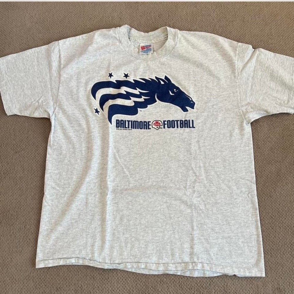 Vintage 1994 Baltimore colts CFL Hanes tee shirt‎  XL